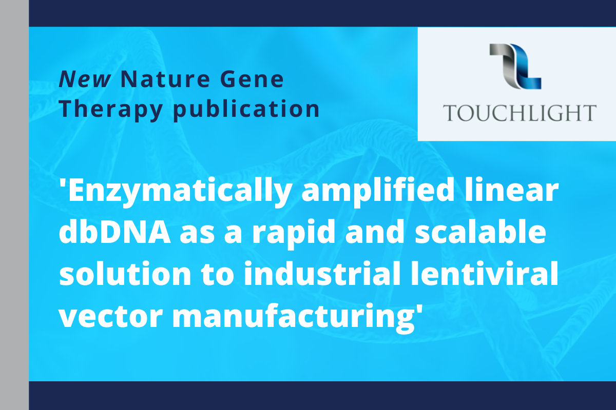 Nature Gene Therapy – Enzymatically amplified linear dbDNA as a rapid and scalable solution to lentiviral vector manufacturing